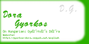 dora gyorkos business card